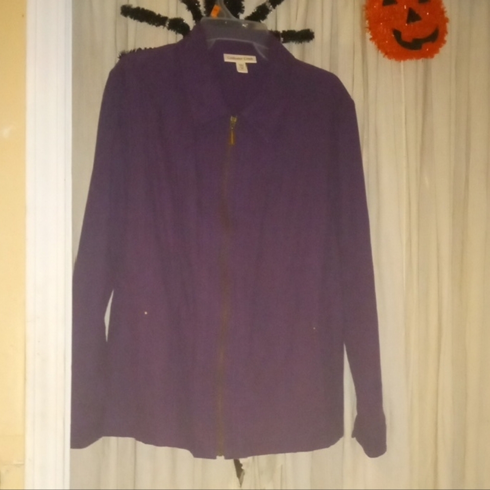 Coldwater Creek Deep Purple Utility Jacket